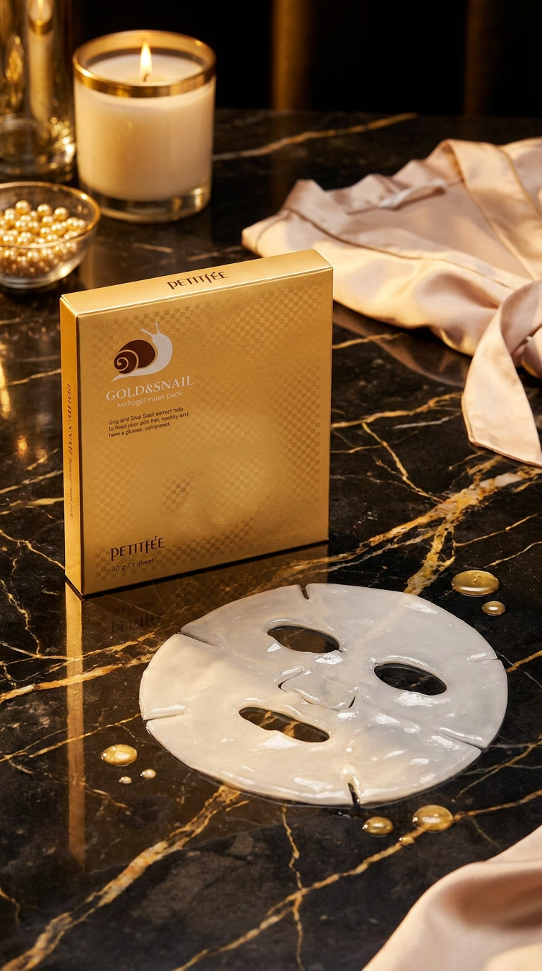 PETITFEE Gold & Snail Hydrogel Mask - lifestyle vertical